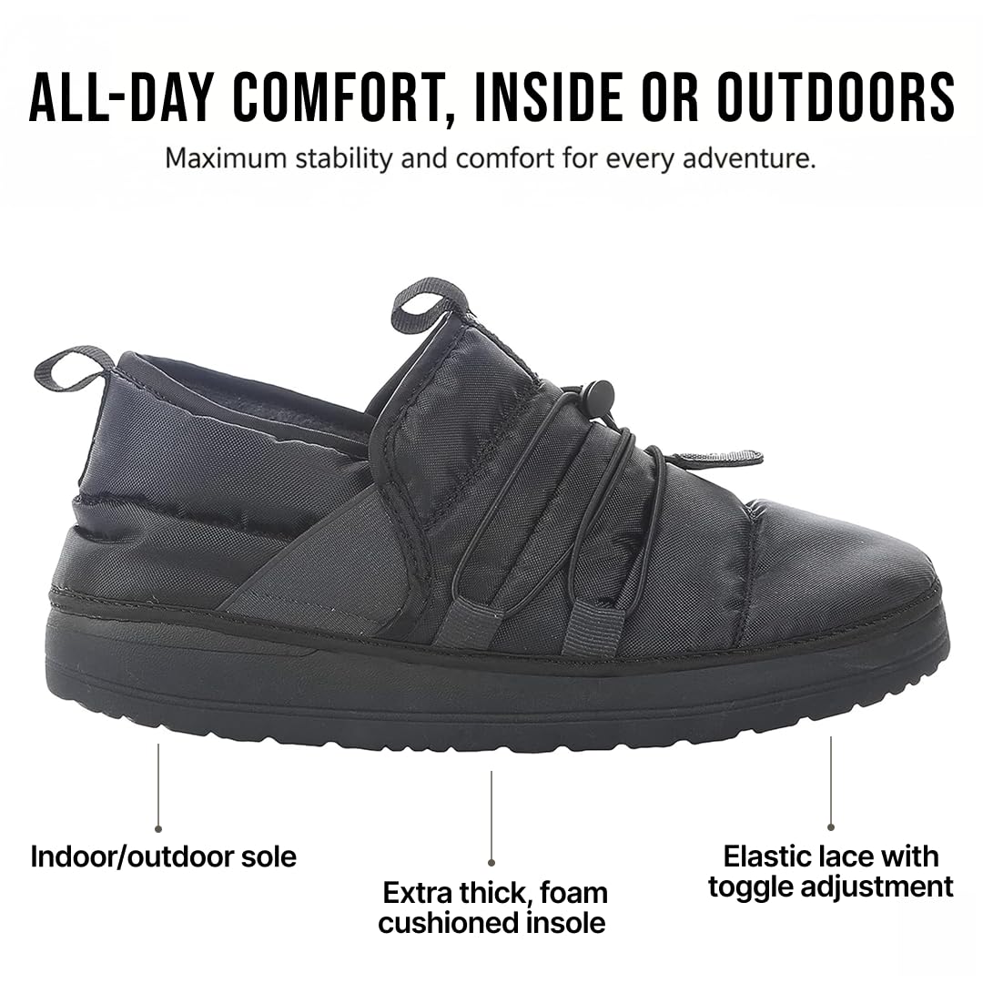 Northside Men's Rainier Mid Camp Slipper – Quilted Indoor Outdoor House Shoes with EVA Foam Insole, Plush Lining & High-Traction Sole, Water-Resistant Cozy Footwear - Image 4